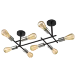 CF057/8 SATIN CHROME Black and Satin Chrome Ceiling Fitti