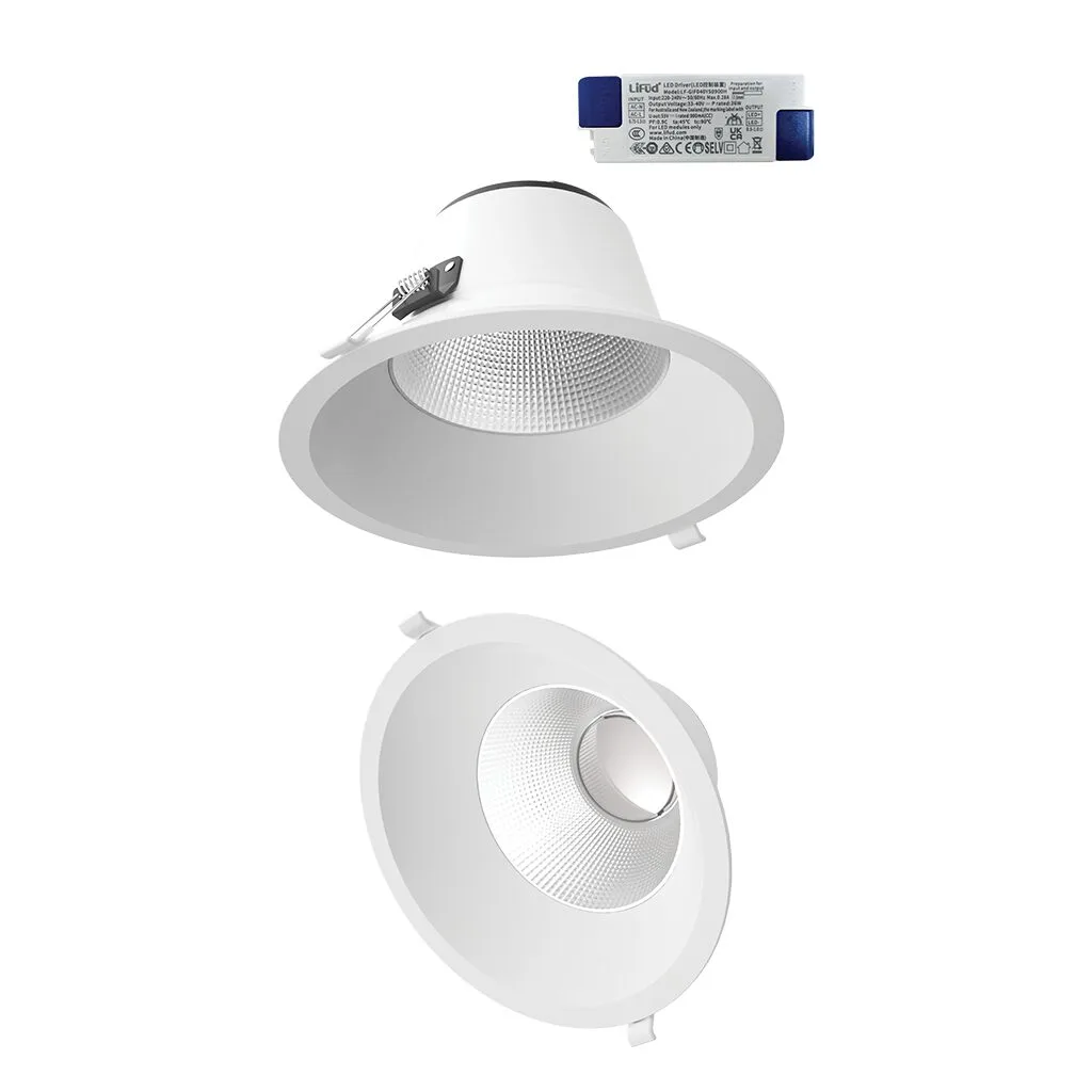 PioLED-Lighting-i063-35W-Legend-Recessed-Round-LED-Downlight-3CCT-IP44 35W Legend 3CCT LED Round Downlight - Image 1