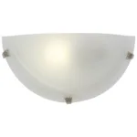 W55ASC Wall Light White Alabaster Satin Chrome Clips 1 X E27 60w