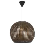 BRIGHTSTAR-PEN431/1 BROWN BAMBOO COVER PENDANT