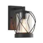 BRIGHTSTAR-L533 BLK METAL+CLEAR GLAS